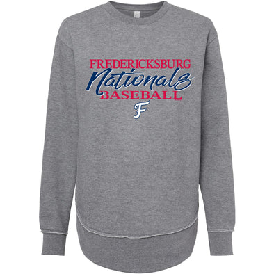 FredNats Women's Grey Long Crewneck