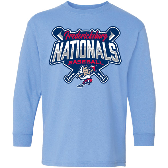 Youth FredNats Lt Blue Long Sleeve
